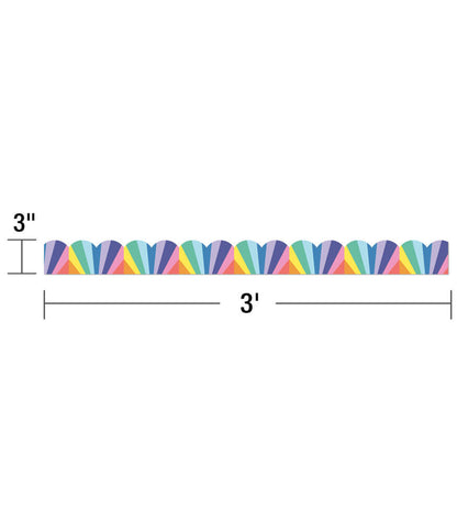 Rainbow Burst Scalloped Bulletin Board Border