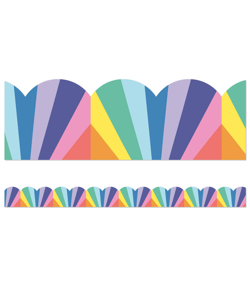 Rainbow Burst Scalloped Bulletin Board Border