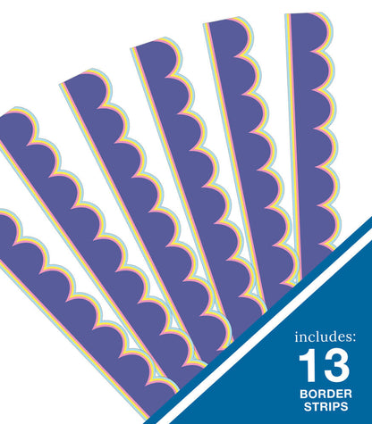 Pop of Purple Scalloped Bulletin Board Border