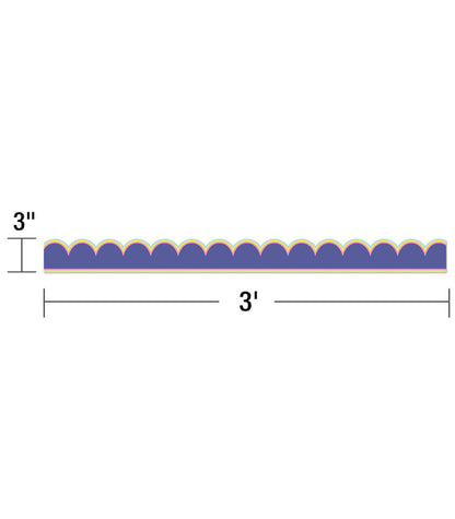 Pop of Purple Scalloped Bulletin Board Border