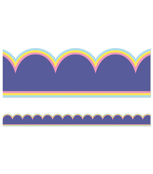 Pop of Purple Scalloped Bulletin Board Border