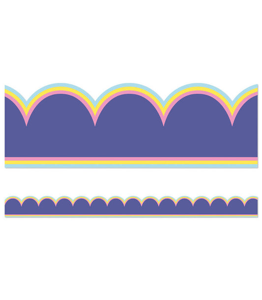 Pop of Purple Scalloped Bulletin Board Border