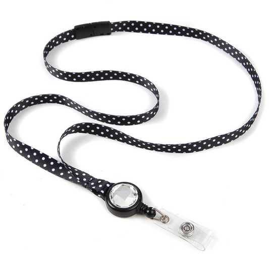Dot Skinny Ribbon Lanyard