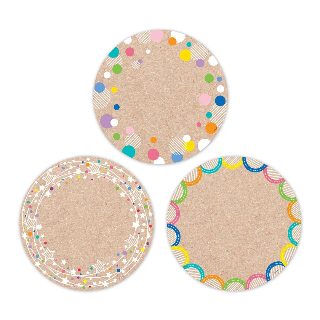 Krafty Pop Colorful Kraft Cards 6" Designer Cut-Outs