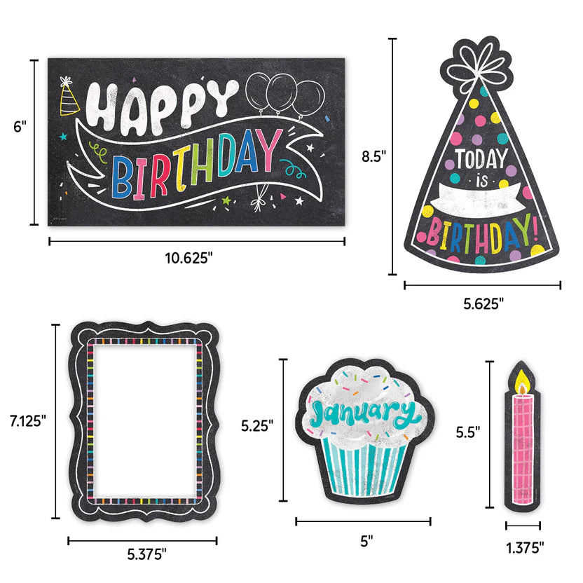 Chalk It Up! Happy Birthday Mini Bulletin Board