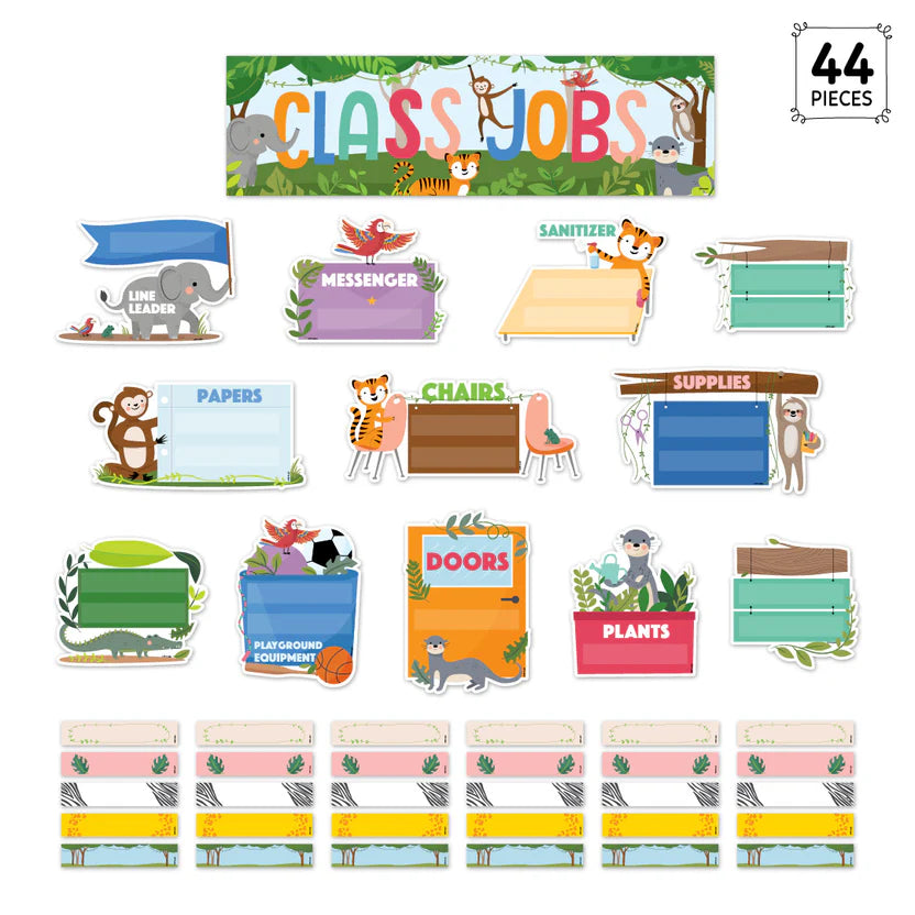 Jungle Friends Class Jobs Mini Bulletin Board
