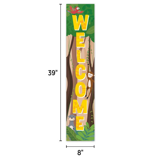 Jungle Friends Welcome Banner