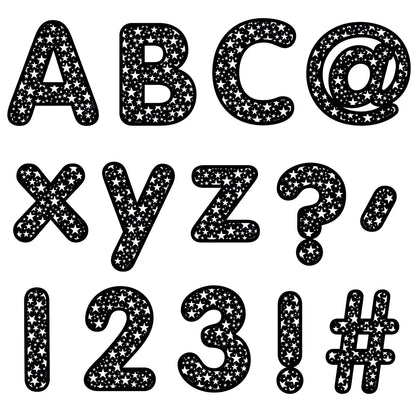 Stars on Black Designer Letters