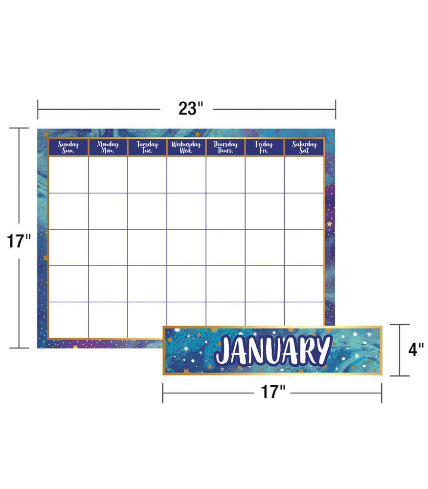 Galaxy Calendar Bulletin Board Set