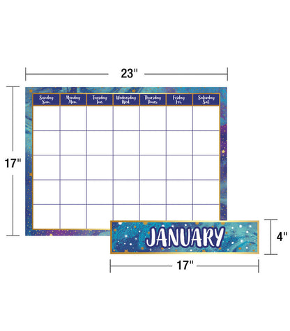 Galaxy Calendar Bulletin Board Set