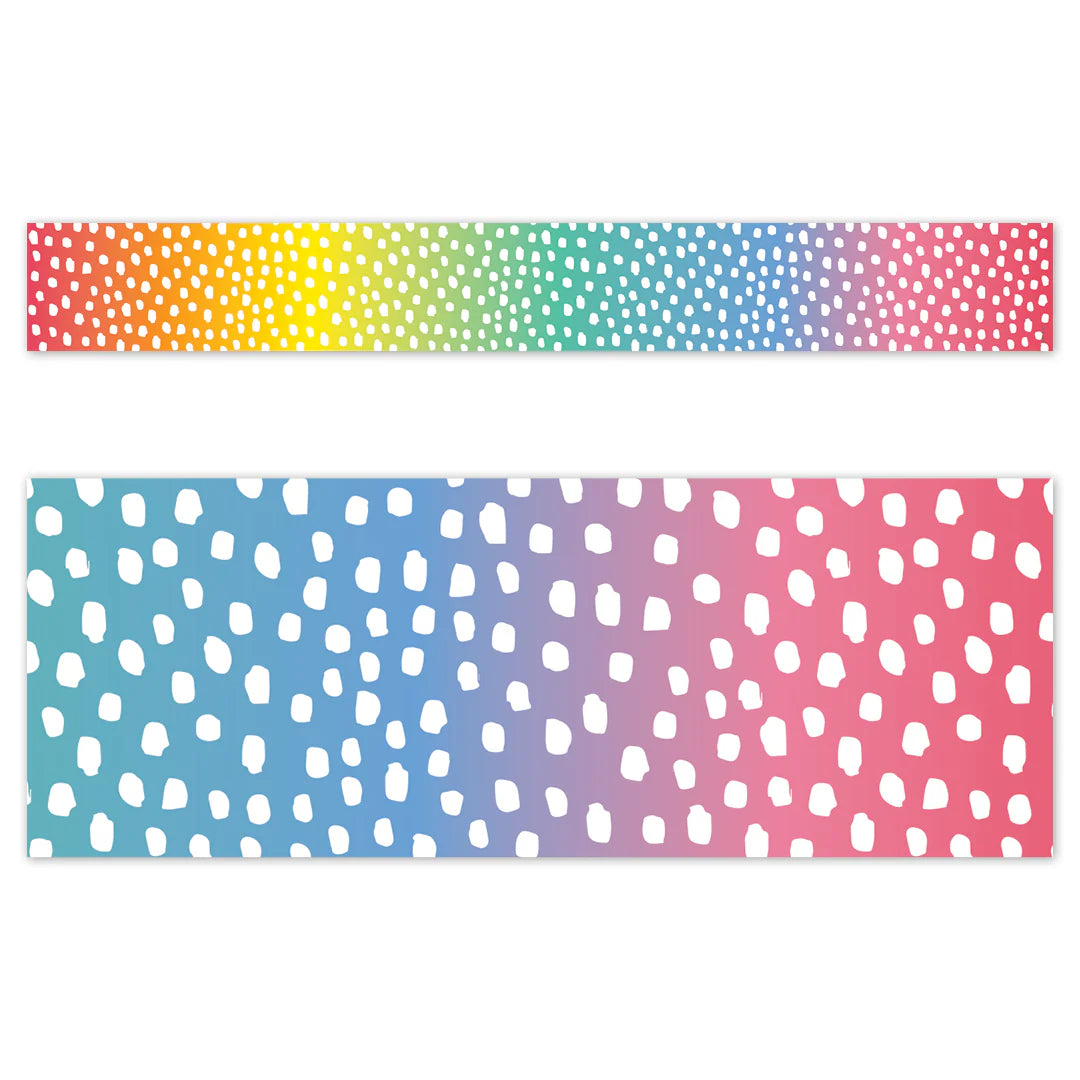 Messy Dots on Rainbow EZ Border
