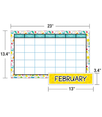 Happy Place Calendar Bulletin Board Set