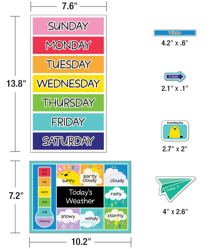 Happy Place Calendar Bulletin Board Set