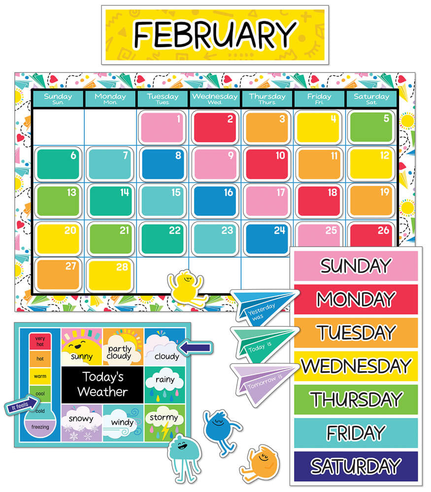 Happy Place Calendar Bulletin Board Set