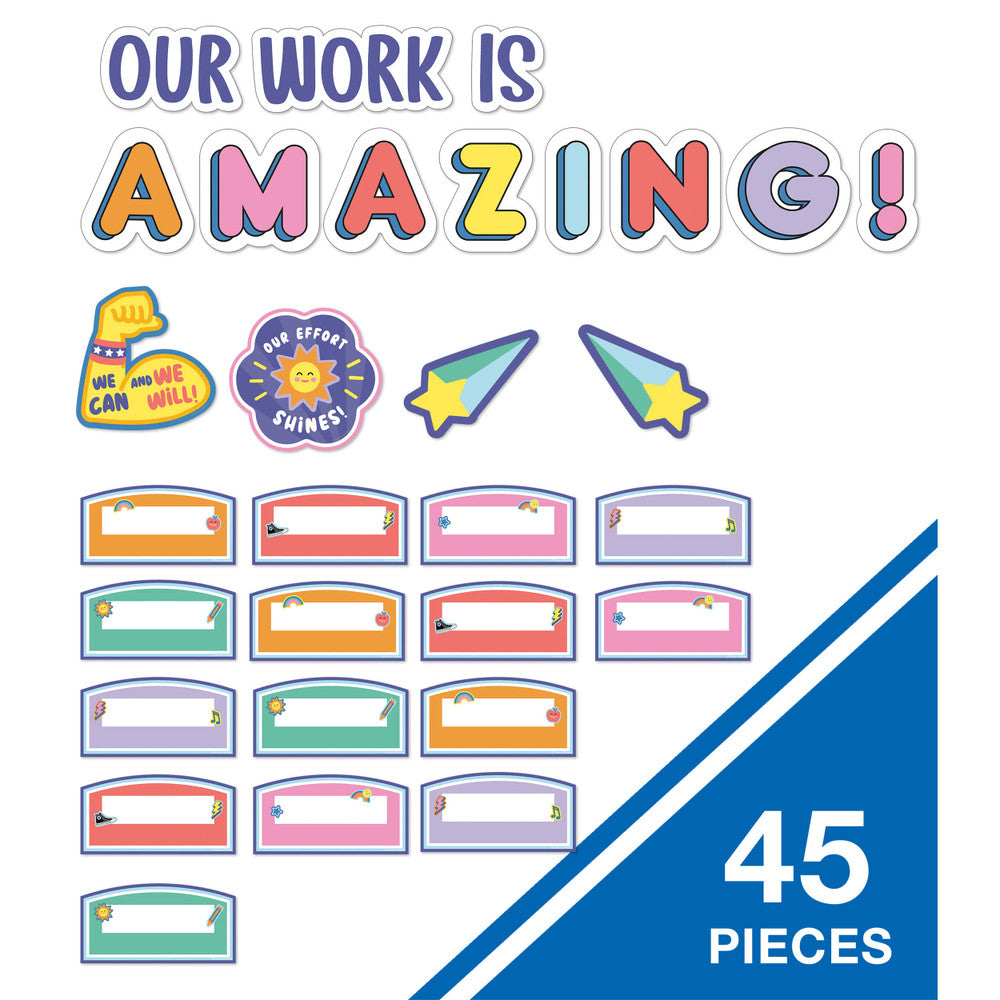 We Stick Together Our Work Is Amazing Pre-punched Bulletin Board Set
