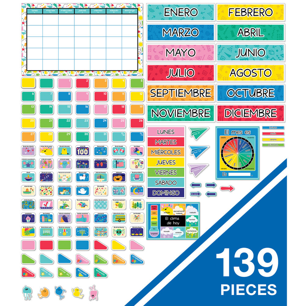 Happy Place Spanish Calendar Bulletin Board Set