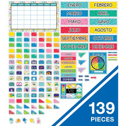 Happy Place Spanish Calendar Bulletin Board Set
