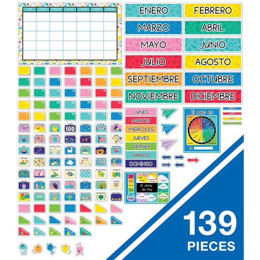 Happy Place Spanish Calendar Bulletin Board Set