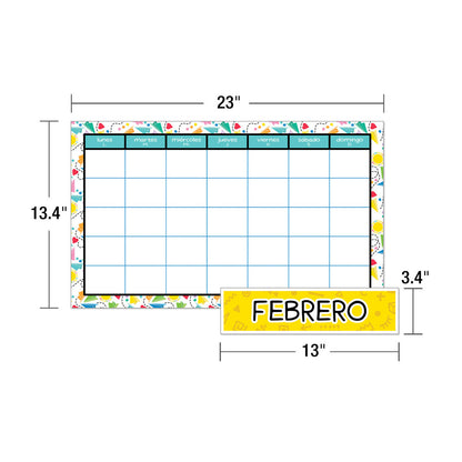 Happy Place Spanish Calendar Bulletin Board Set