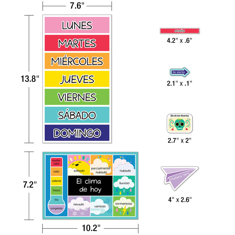 Happy Place Spanish Calendar Bulletin Board Set