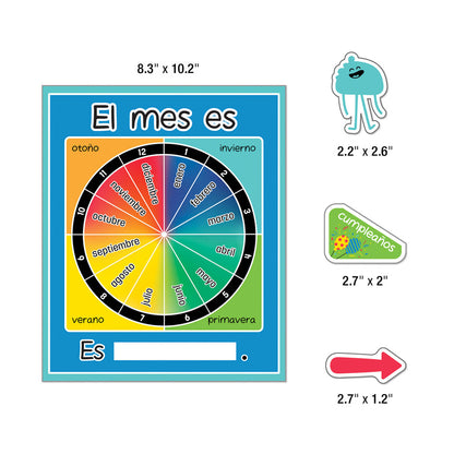 Happy Place Spanish Calendar Bulletin Board Set