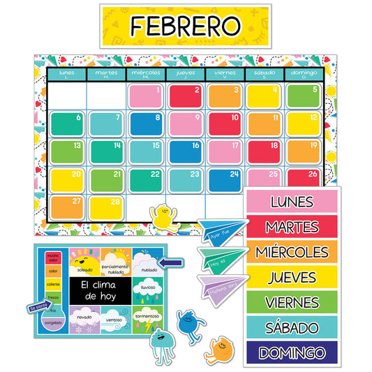Happy Place Spanish Calendar Bulletin Board Set