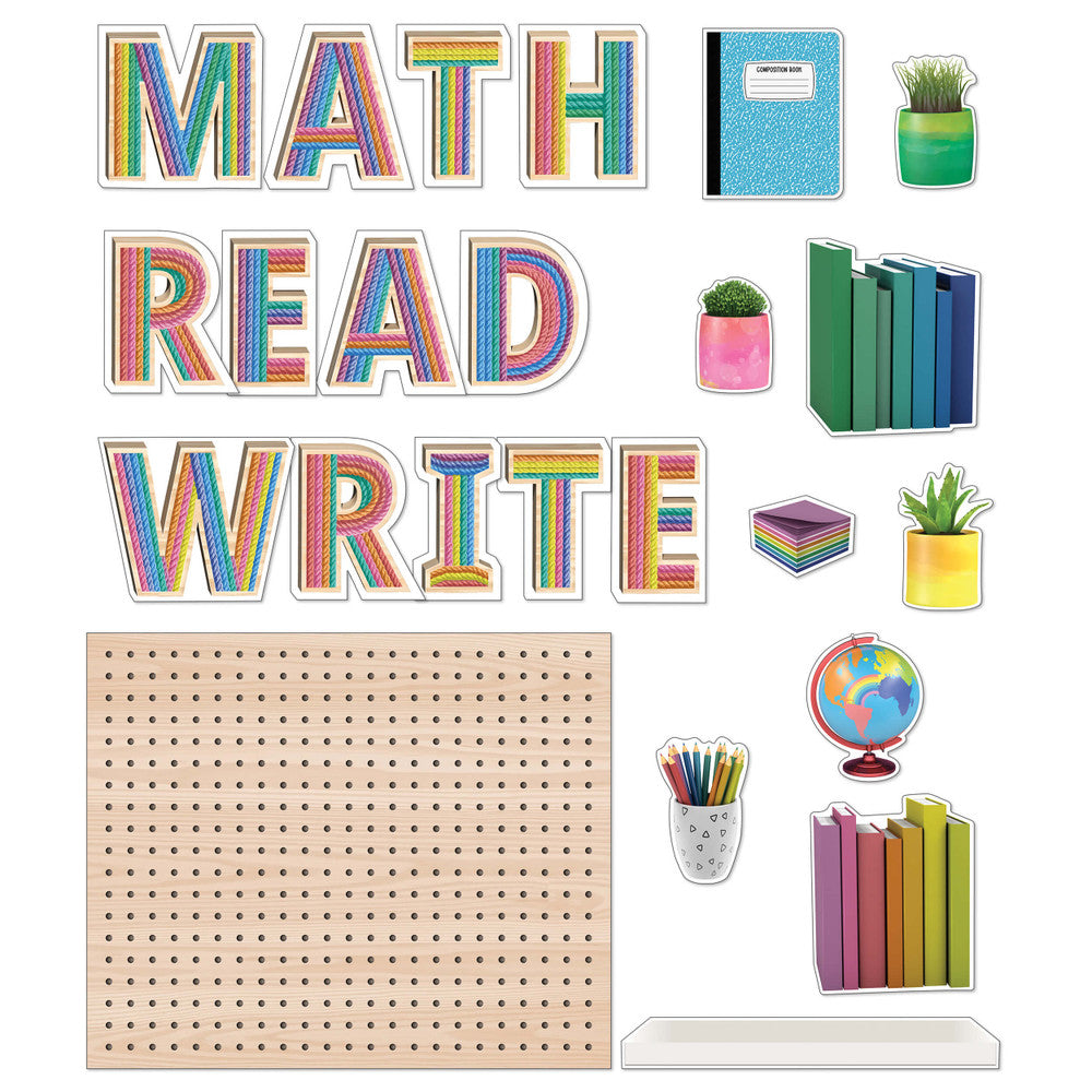 Happily Ever Elementary Subject Pegboards Bulletin Board Set