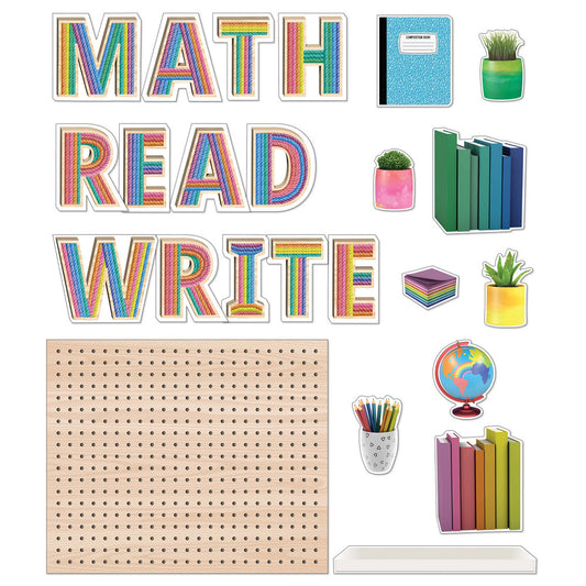 Happily Ever Elementary Subject Pegboards Bulletin Board Set