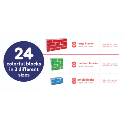Easy-Stack Cardboard Blocks (24-Piece Set)