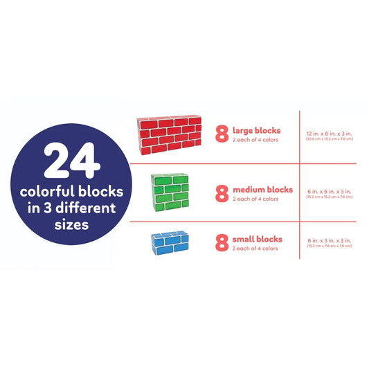 Easy-Stack Cardboard Blocks (24-Piece Set)