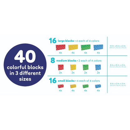 Easy-Stack Cardboard Blocks (40-Piece Set)