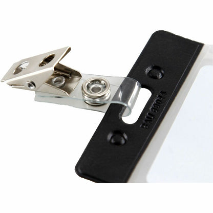 Button ID Badge Strap Clips Clip 25 Pack CLEAR