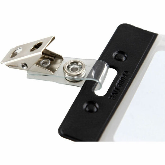 Button ID Badge Strap Clips Clip 25 Pack CLEAR