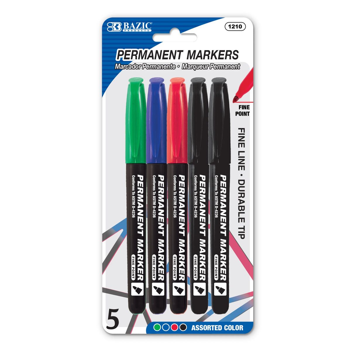 Fine Tip Permanent Markers - Assorted