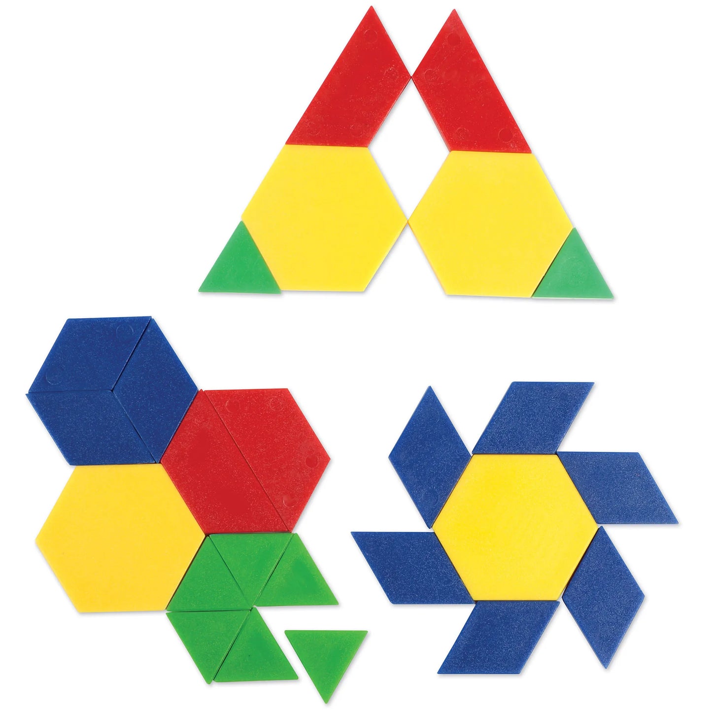 Plastic Pattern Blocks - 0.5 cm, Set of 100