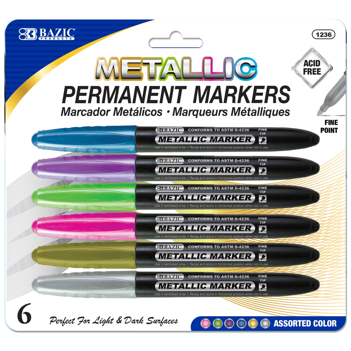 Metallic Markers, Bullet Tip