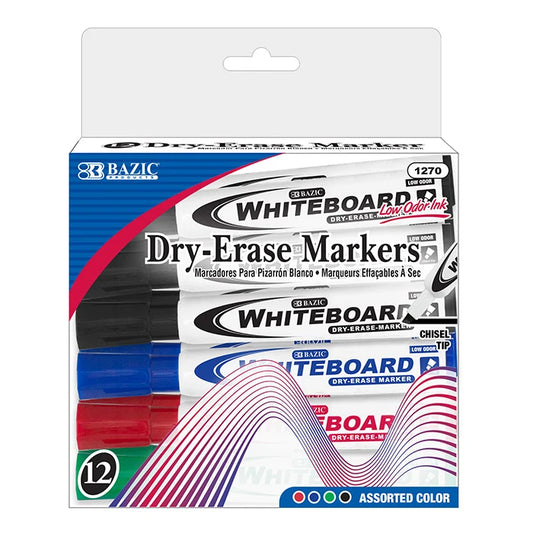 Chisel Tip Dry Erase Markers - Assorted