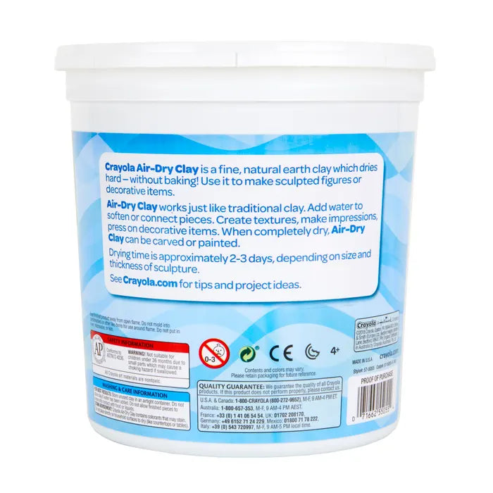 Crayola Air-Dry Clay, 5 Pound Bucket, White