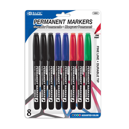 Fine Tip Permanent Markers - Assorted