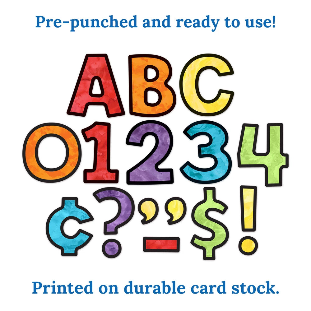 Watercolor Combo Pack Bulletin Board Letters