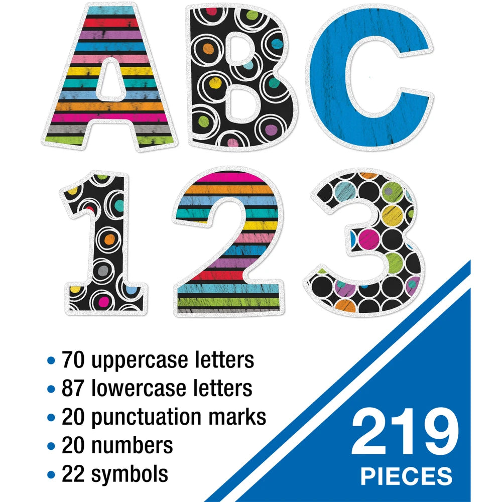 Colorful Chalkboard Combo Pack Bulletin Board Letters