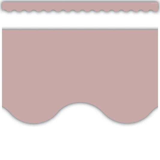 Light Mauve Scalloped Border