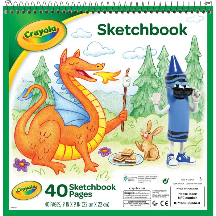 Crayola Sketchbook, 9 x 9 Inches, 40 Sheets
