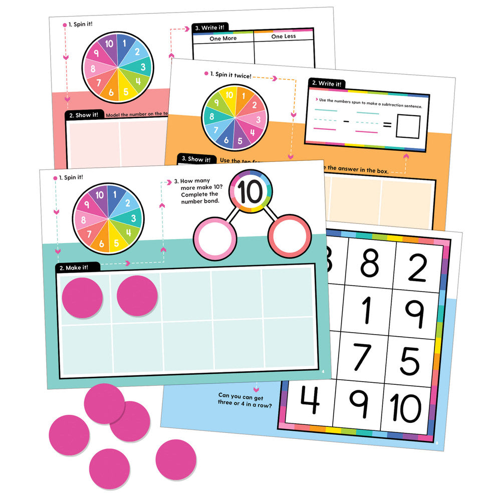 Edu-Clings Silicone Center: Ten Frames Math Manipulative Grade K-1