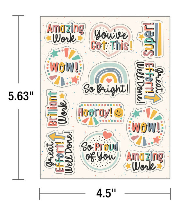 We Belong Motivational Shape Stickers