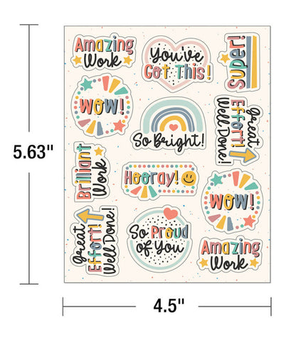 We Belong Motivational Shape Stickers