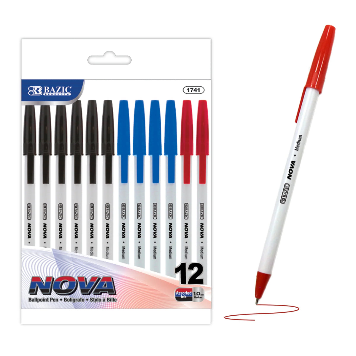 Nova Ink Stick Ballpoint Pens - Assorted
