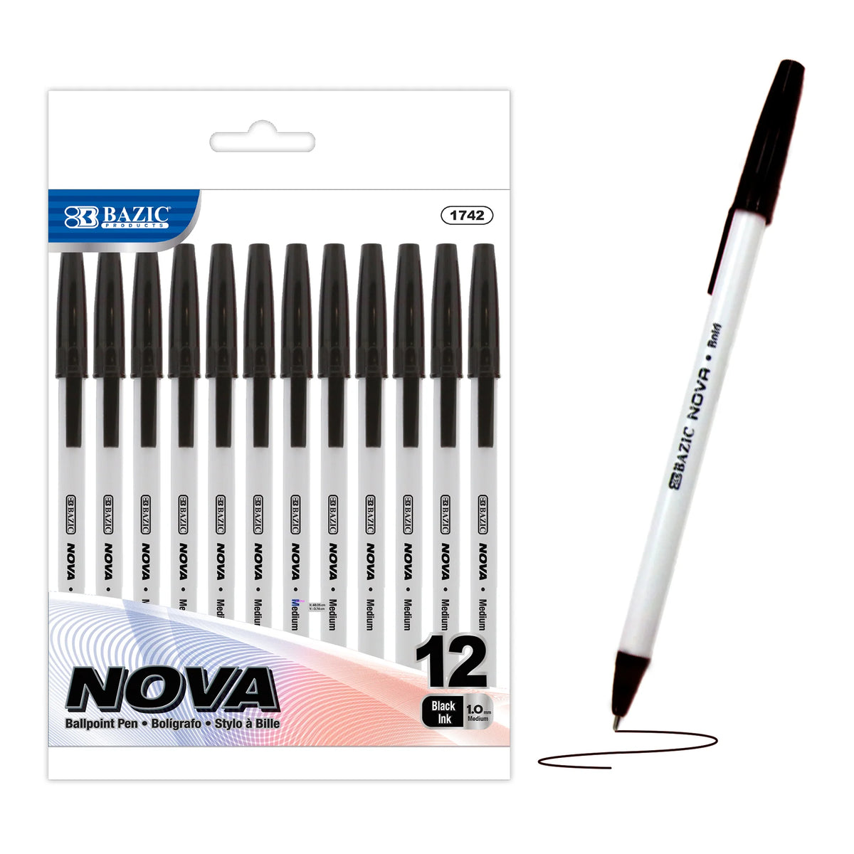 Nova Ink Stick Ballpoint Pens - Black