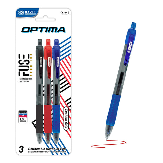 Optima Retractable FUSE Tech Pens - Assorted