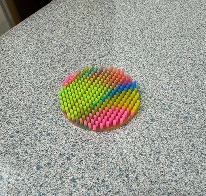 Silicone Zen Dots, Neon, Textured Fidget Strips, 3 Pack
